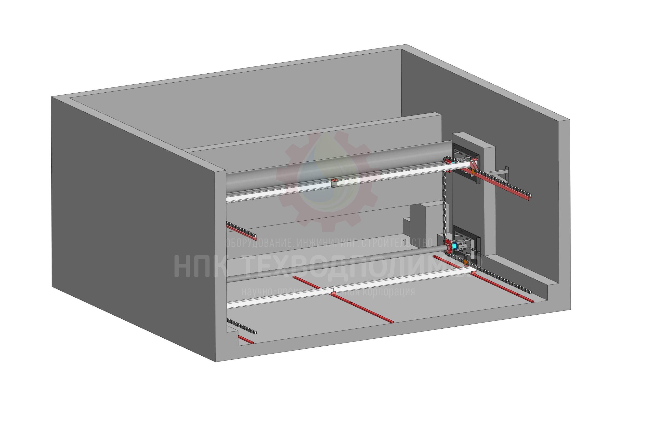 AMUR-30,5-6,0-2,0.00.00.000 Скребковый механизм для секции отстойника (5) (1)