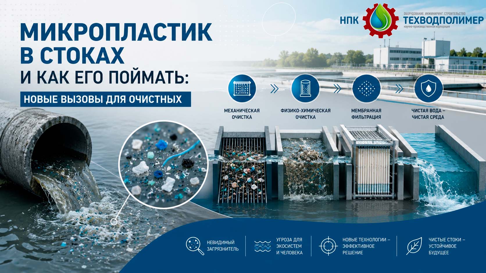 Микропластик в сточных водах: методы удаления, технологии очистки, оборудование %name Микропластик в сточных водах: методы удаления, технологии очистки, оборудование